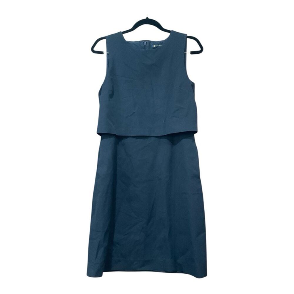 Brooks Brothers Dress Women 6 Blue Sleeveless Button Business